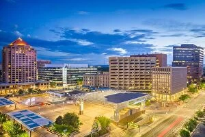 Images Dated 28th June 2019: Albuquerque, New Mexico, USA downtown cityscape at twilight