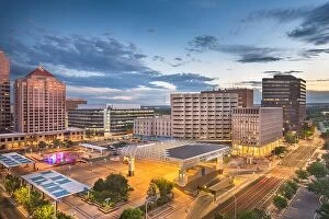 Images Dated 28th June 2019: Albuquerque, New Mexico, USA downtown cityscape at twilight