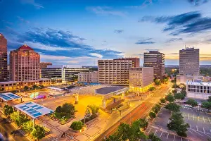 Albuquerque, New Mexico, USA downtown cityscape at twilight