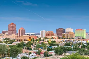 Albuquerque, New Mexico, USA downtown cityscape at twilight