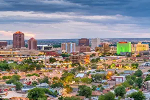 Albuquerque, New Mexico, USA downtown cityscape at twilight