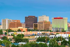 Albuquerque, New Mexico, USA downtown cityscape at twilight