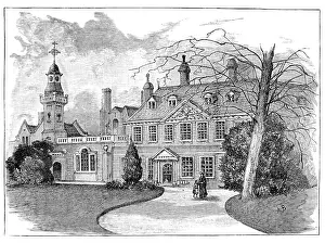 Old Fashioned Prints: Aldenham House Elstree seat of Vicary Gibbs Borehamwood, Hertfordshire circa 1880