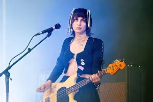 Bass Prints: Alex Brady of Julie – a grunge/shoegaze band from Orange County – at Green Man Festival in Wales