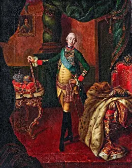 Czar Prints: Alexsey Antropov, Peter III of Russia, 1728-1762, portrait painting, 1762