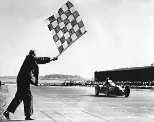Checkered Prints: Alfa Romeo P158, Guiseppe Farina. British Grand Prix May 13th 1950 - winner