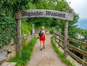 Adult Woman Prints: Algunder Waalweg, Algund, Meran