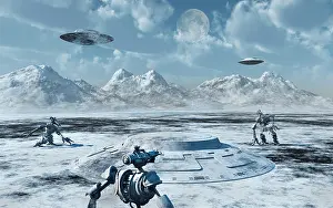 Secrets Prints: Alien Base At The Antarctic