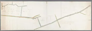 North Holland Prints: Alkmaar 1671. Kaart van de Zandersloot tot haar uitmonding in de stadsgracht van Alkmaar en van de Wagenweg tussen de
