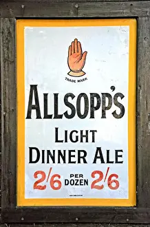 Vintage Advert Prints: Allsopp's Light Dinner Ale Sign