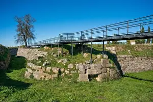 Patrimony Prints: Almeida, Portugal - november 7 2022 - Ruins of Castle in the hsitoris town of Almeida