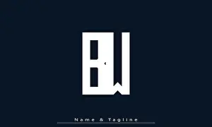 Alphabet letters Initials Monogram logo BW, WB