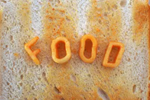 Credit Crunch Prints: Alphabetti Spaghetti on toast Food