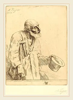 1911 Prints: Alphonse Legros (French, 1837-1911), Beggar (Le mendiant), 1881, etching