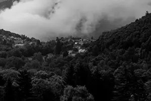 Alpine Village Novaggio in the Clouds with Mountain View in Ticino, Switzerland
