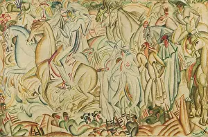 Bullfighting Prints: Amadeo Avant la Corrida 1912 oil on canvas 60x92cm