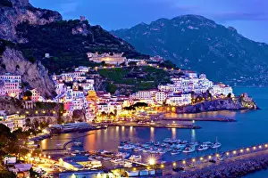 Amalfi Coast Prints: Amalfi, coast, night.Italy