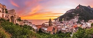 Images Dated 6th October 2022: Amalfi, Italy on the Coast at Dusk