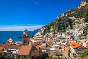 Images Dated 24th February 2022: Amalfi, Italy town cityscape on the Amalfi Coast
