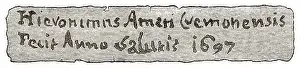 Amati family - makers label / monogram of the Italian violin makers. The Amati family based in Cremona 1592 - 1682