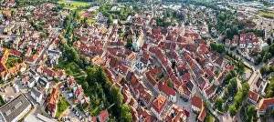 Pano Prints: Amazing Aerial panorama from drone to the ancient historic medieval town