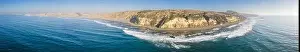 Amazing aerial view Las Brisas awe sea coastline landscape a wild environment in Chile
