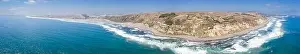 Infinite Prints: Amazing aerial view Las Brisas awe sea coastline landscape a wild environment in Chile