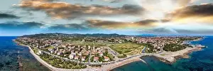 Livorno Prints: Amazing aerial view of Livorno and Lungomare