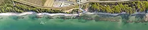 Torre Prints: Amazing aerial view of Tuscany coastline, Italy from the drone