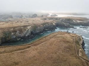 Aerial Landscape Collection: The amazing coastline of Mendocino, CA, accessible by the Pacific Coast Highway