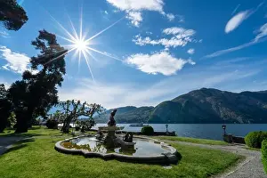 Como Lake Prints: Amazing landscape in park Mayer in Tremezzo - Como lake in Italy