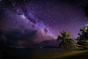Colourful Collection: Amazing night photo with milky way, stars and bright galaxy view pattern
