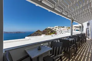Amazing panoramic landscape, luxury travel vacation Santorini island