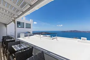 Amazing panoramic landscape, luxury travel vacation Santorini island