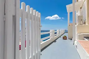 Amazing panoramic landscape, luxury travel vacation Santorini island