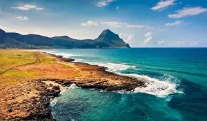 San Vito Prints: Amazing spring view from flying drone of Monte Cofano National Park