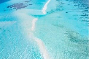 Images Dated 30th May 2019: Amazing summer landscape with lagoon and tropical sea view. Sandbank, paradise island
