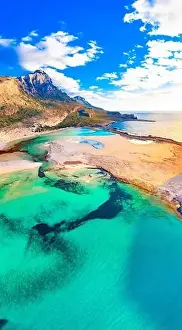 Amazing view of Balos Lagoon with magical turquoise waters