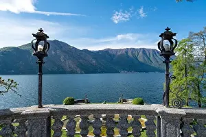 Como Lake Prints: Amazing view from park Mayer in Tremezzo - Como lake in Italy