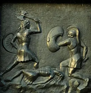 Karadeniz Prints: Amazon and lion statue Samsun