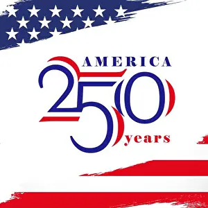 Fourth Prints: America 250 years anniversary, USA logo design