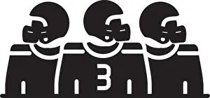 Rugby Prints: american football team players game sport professional and recreational silhouette design icon vector illustration
