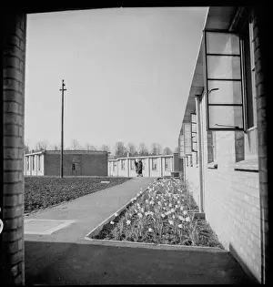 World War 2 Prints: American Hospital in England, 1943 A view of the buildings and grounds at this American hospital in Britain