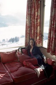 Glittering Prints: American model Marisa Berenson came a few days at Austrian conductor Herbert von Karajan's chalet in Saint-Moritz
