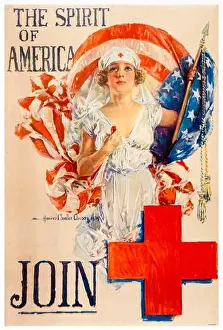 Recruiting Prints: American Nurses, US, WW1, Female recruitment poster