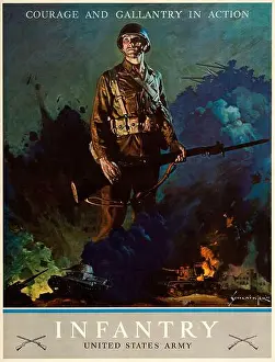 Vintage Poster Prints: American World War II Propaganda Poster (War Department)