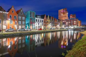 Amersfoort, Netherlands cityscape in the Vathorst district at twilight