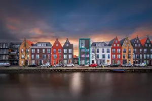 Amersfoort, Netherlands cityscape in the Vathorst district at twilight