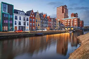 Amersfoort, Netherlands cityscape in the Vathorst district at twilight