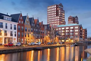 Amersfoort, Netherlands cityscape in the Vathorst district at twilight